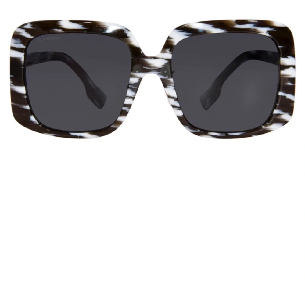 Burberry Penelope BE4363F 397887 Sunglasses Women's White/BlK/DRK Grey 55mm NEW